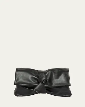 Leather Knot Clutch Bag