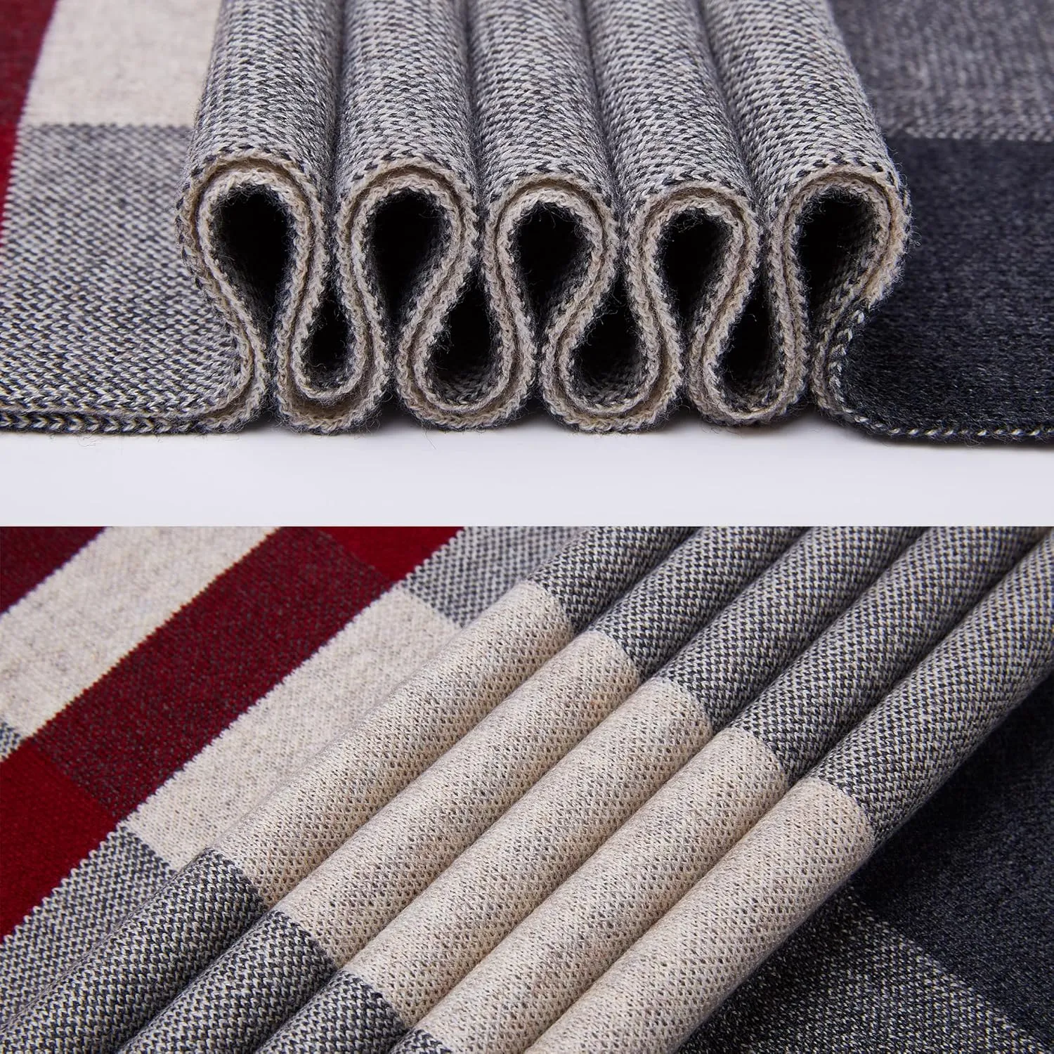 Men Winter Cashmere Scarf Wool Soft Warm Knitted Casual Scarves for Men