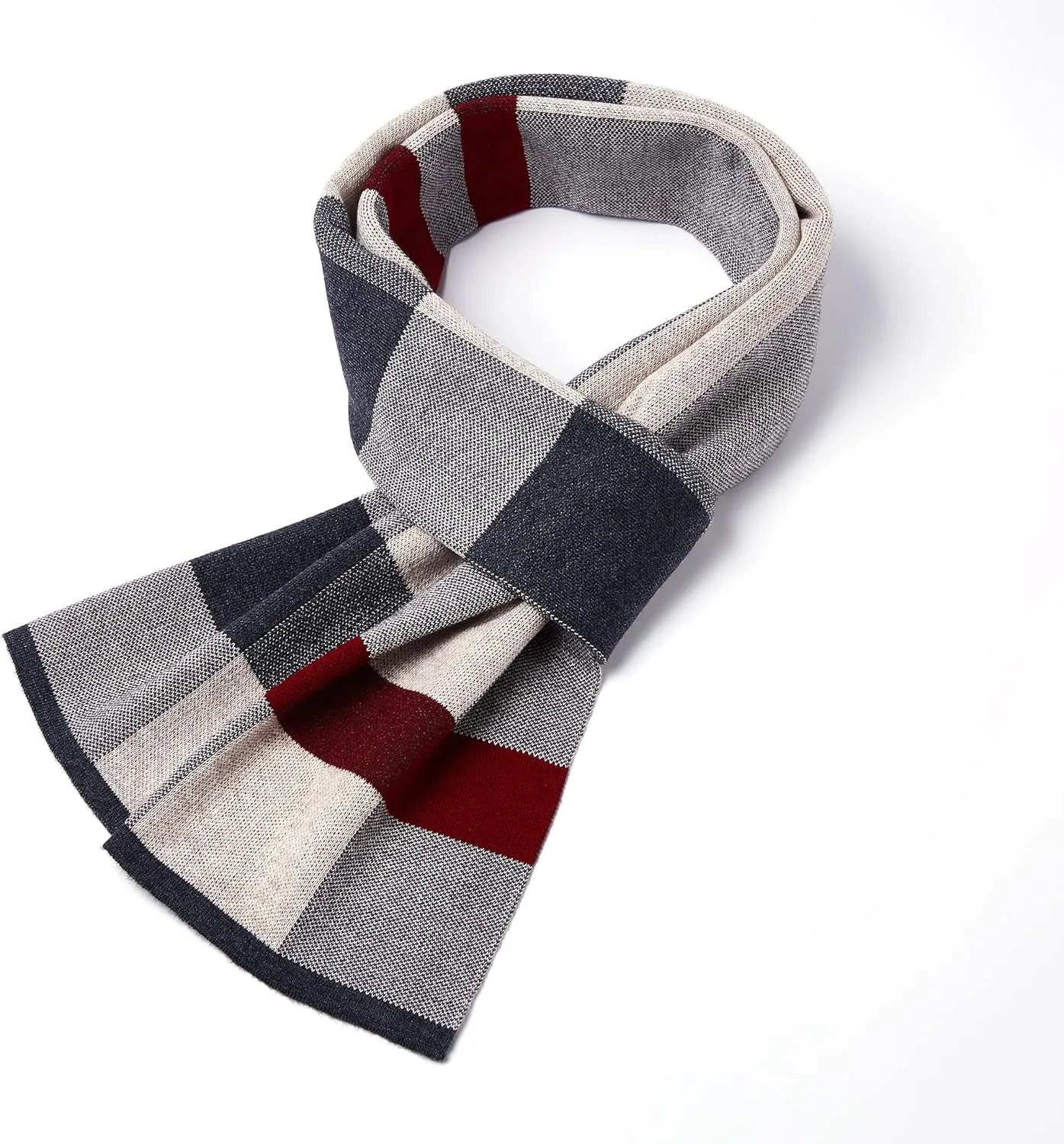 Men Winter Cashmere Scarf Wool Soft Warm Knitted Casual Scarves for Men