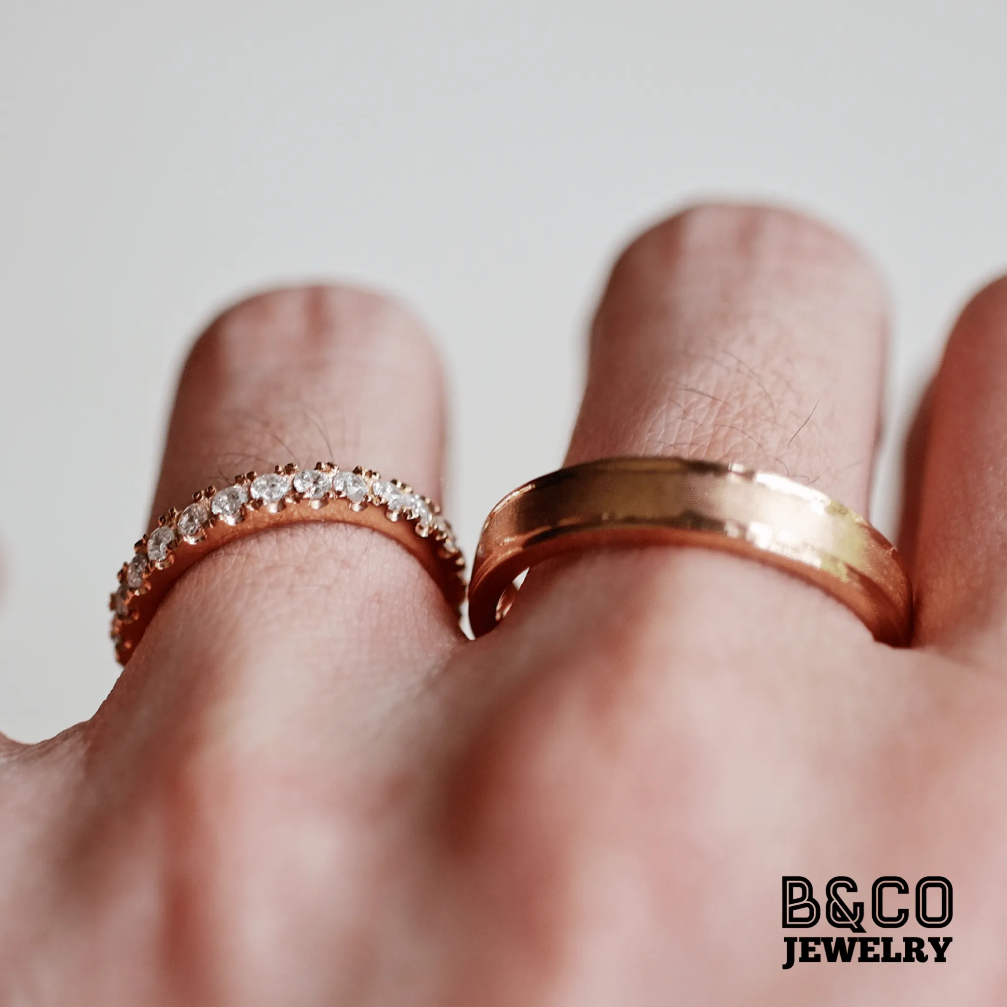 Minimalist Tres Modified Wedding Rings