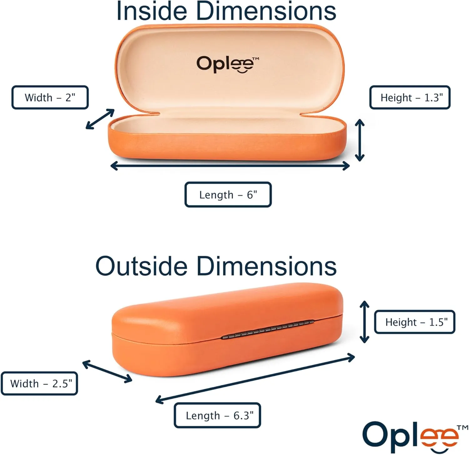 Oplee? Hard Shell Eyeglass Case with Grey Microfiber Cloth