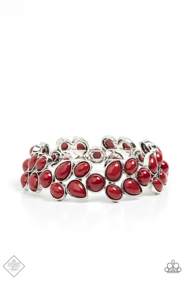 Paparazzi Bracelet ~ Marina Romance - Red