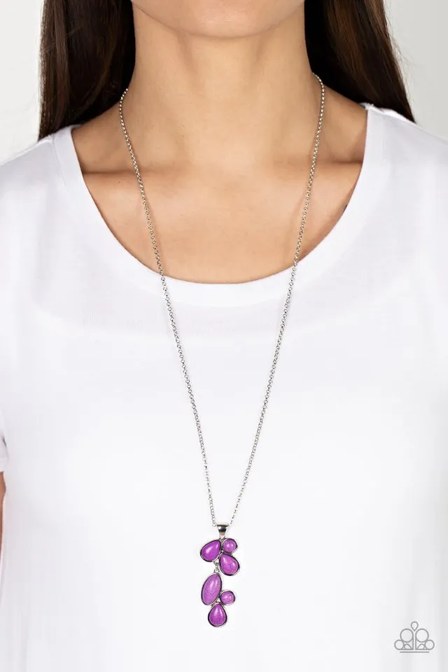 Paparazzi Necklace ~ Wild Bunch Flair - Purple