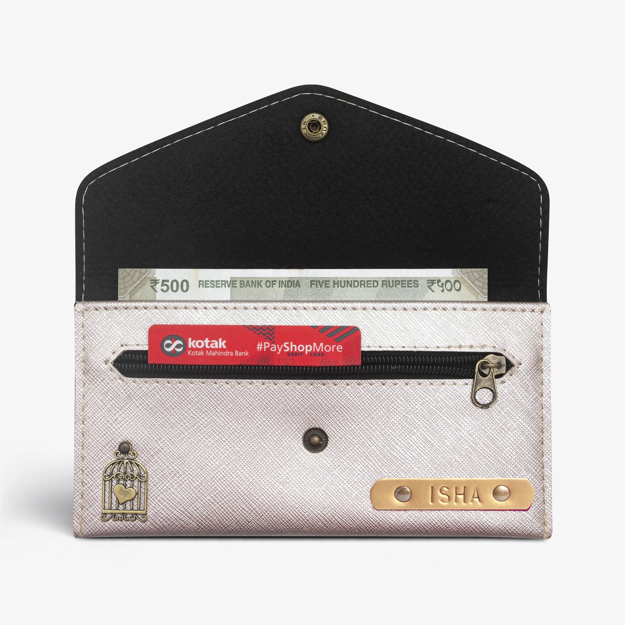 Personalized Women's Wallet - Rose Gold