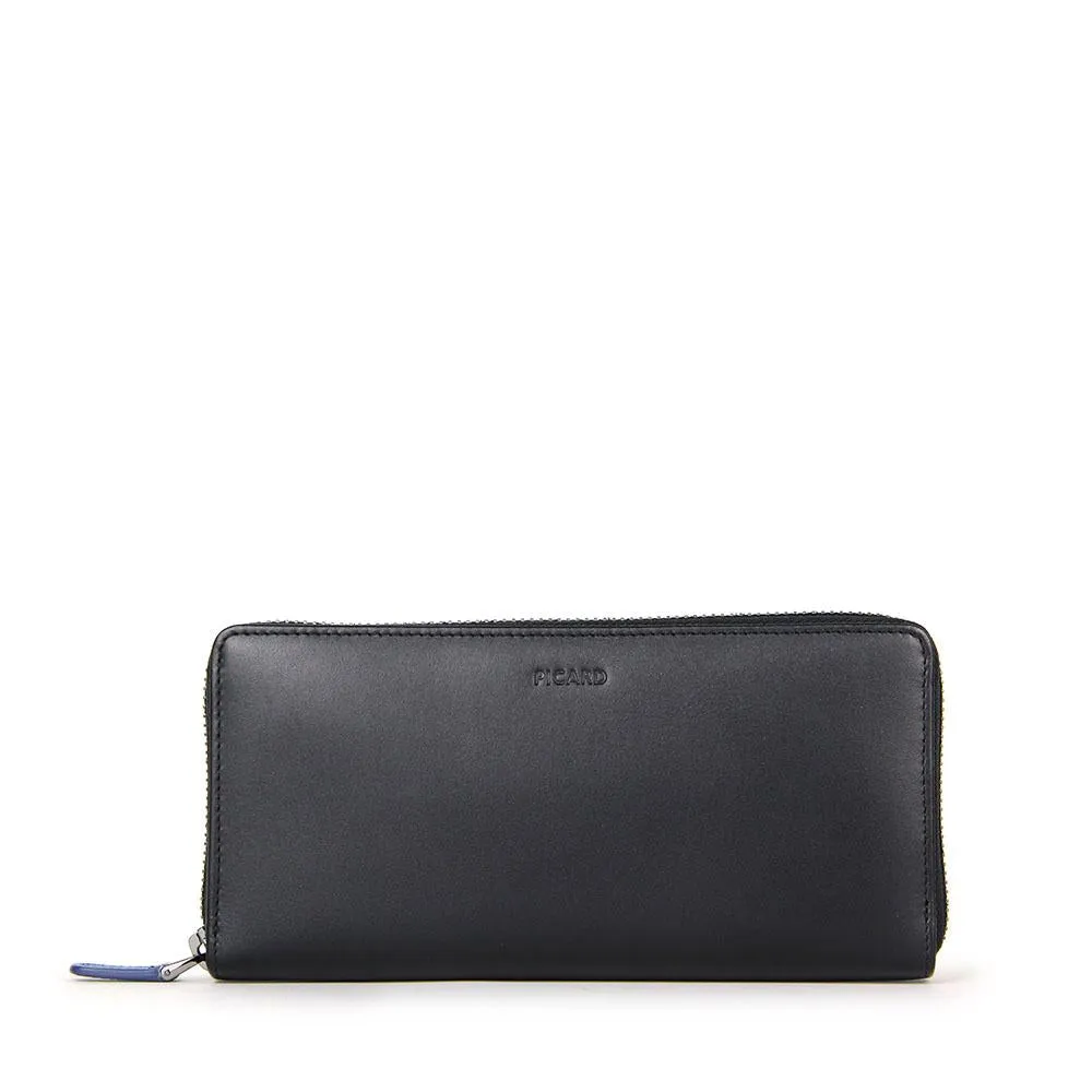 Picard Alois Men's RFID Protected Leather Long Wallet (Black)