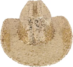 RIAH FASHION Women's Classic Fedora Hat Sparkly Glitter Sequin - Western Cowboy Cowgirl Cosplay Party Costume