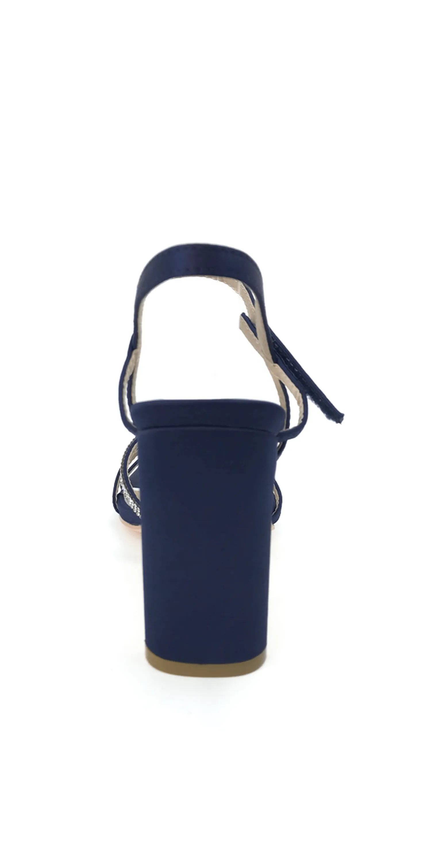 Satin High Heel Ankle Strap Sandal