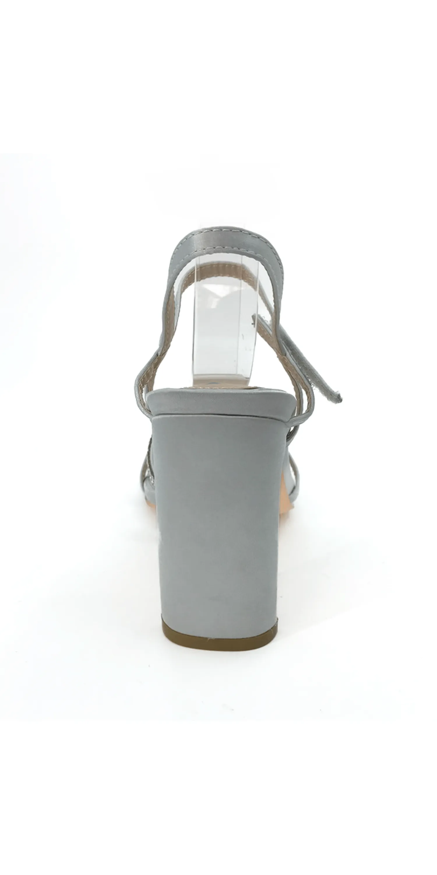 Satin High Heel Ankle Strap Sandal