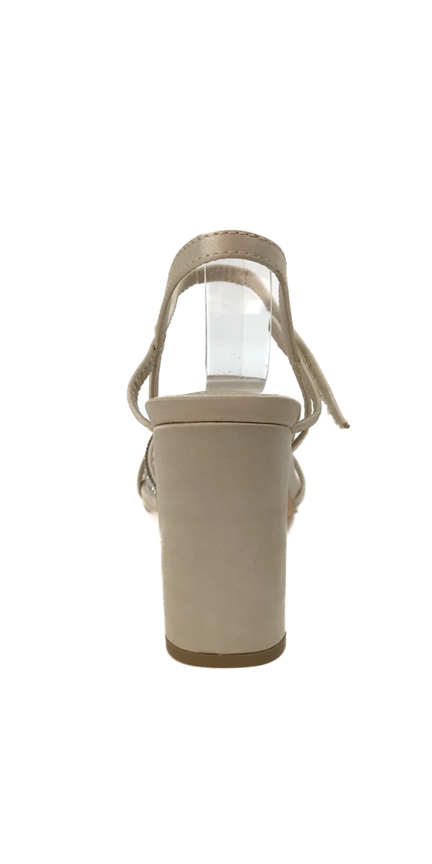 Satin High Heel Ankle Strap Sandal