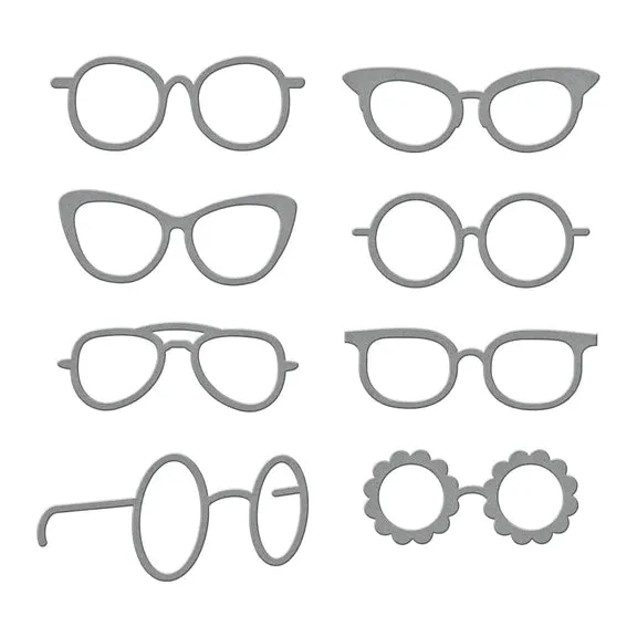 Smart Glasses Etched Dies from the Monster Birthday Collection
