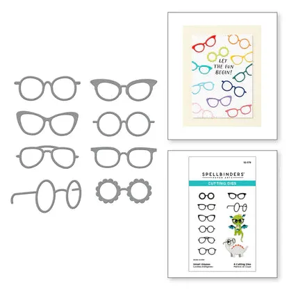 Smart Glasses Etched Dies from the Monster Birthday Collection