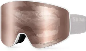 SNOWER Ski Goggles, Interchangeable Lens Anti-Fog Snow Goggles, UV Protection, OTG HD Snowboard Goggles for Men Women Adult