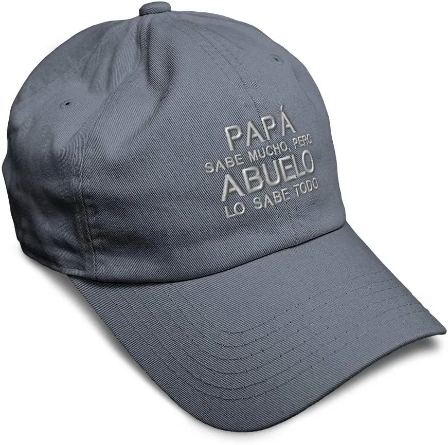 Speedy Pros Soft Baseball Cap Pap Sabe Mucho Abuelo Spanish Hispanic Cotton Embroidered Dad Hats for Men & Women