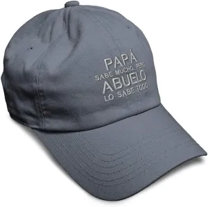 Speedy Pros Soft Baseball Cap Pap Sabe Mucho Abuelo Spanish Hispanic Cotton Embroidered Dad Hats for Men & Women