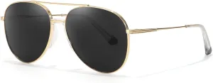 TJUTR Tangle Free Aviator Sunglasses for Women Men, Polarized UV400 Protection Trendy Shades, No-Snag Metal Frame Glasses