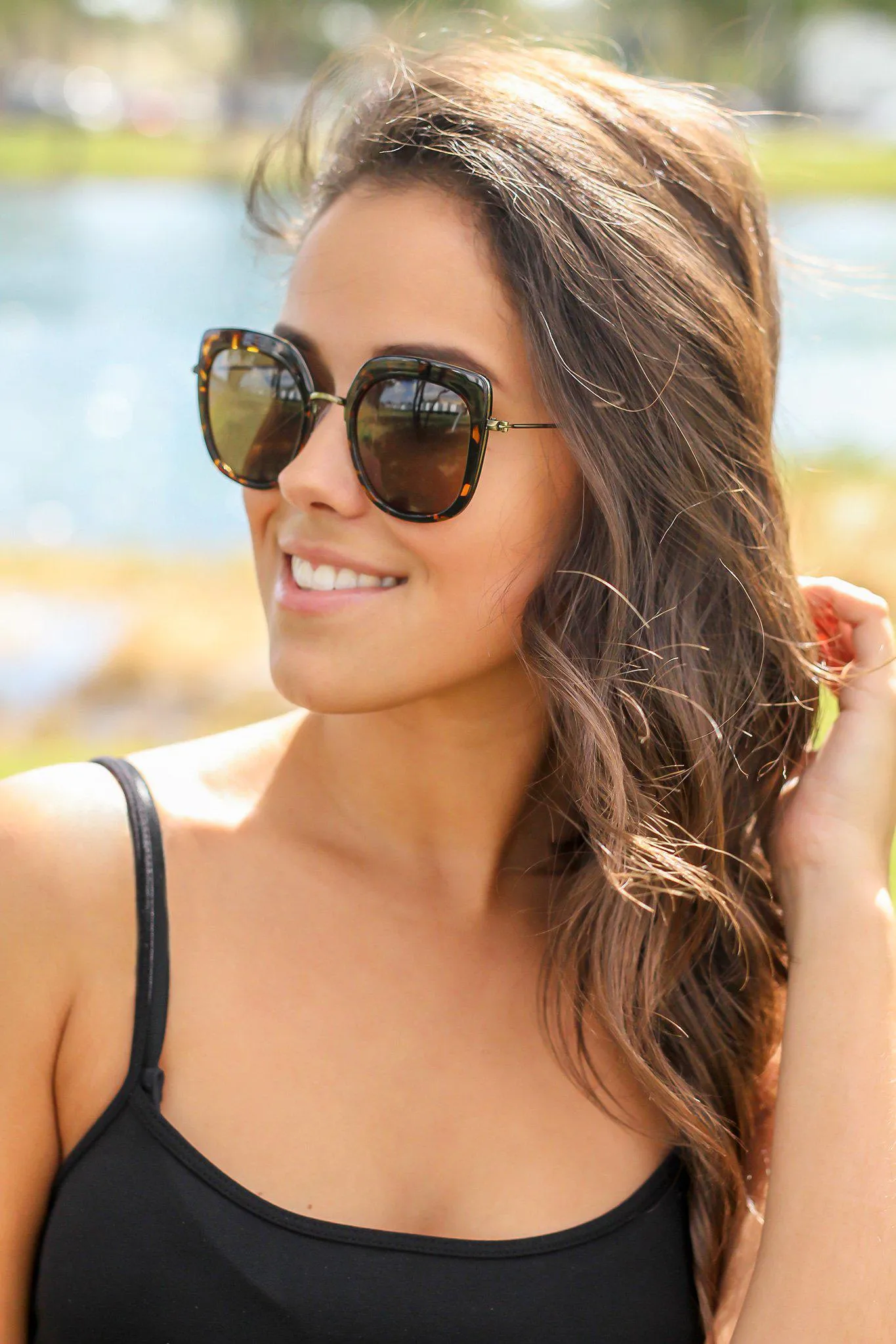 Tortoise Retro Frame Sunglasses