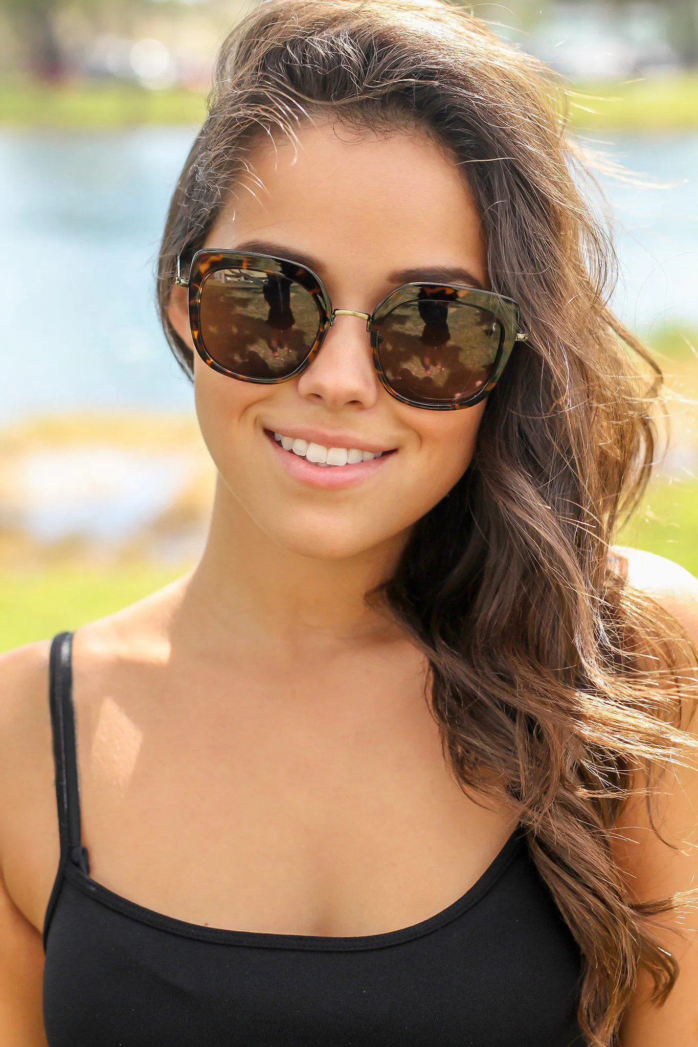 Tortoise Retro Frame Sunglasses