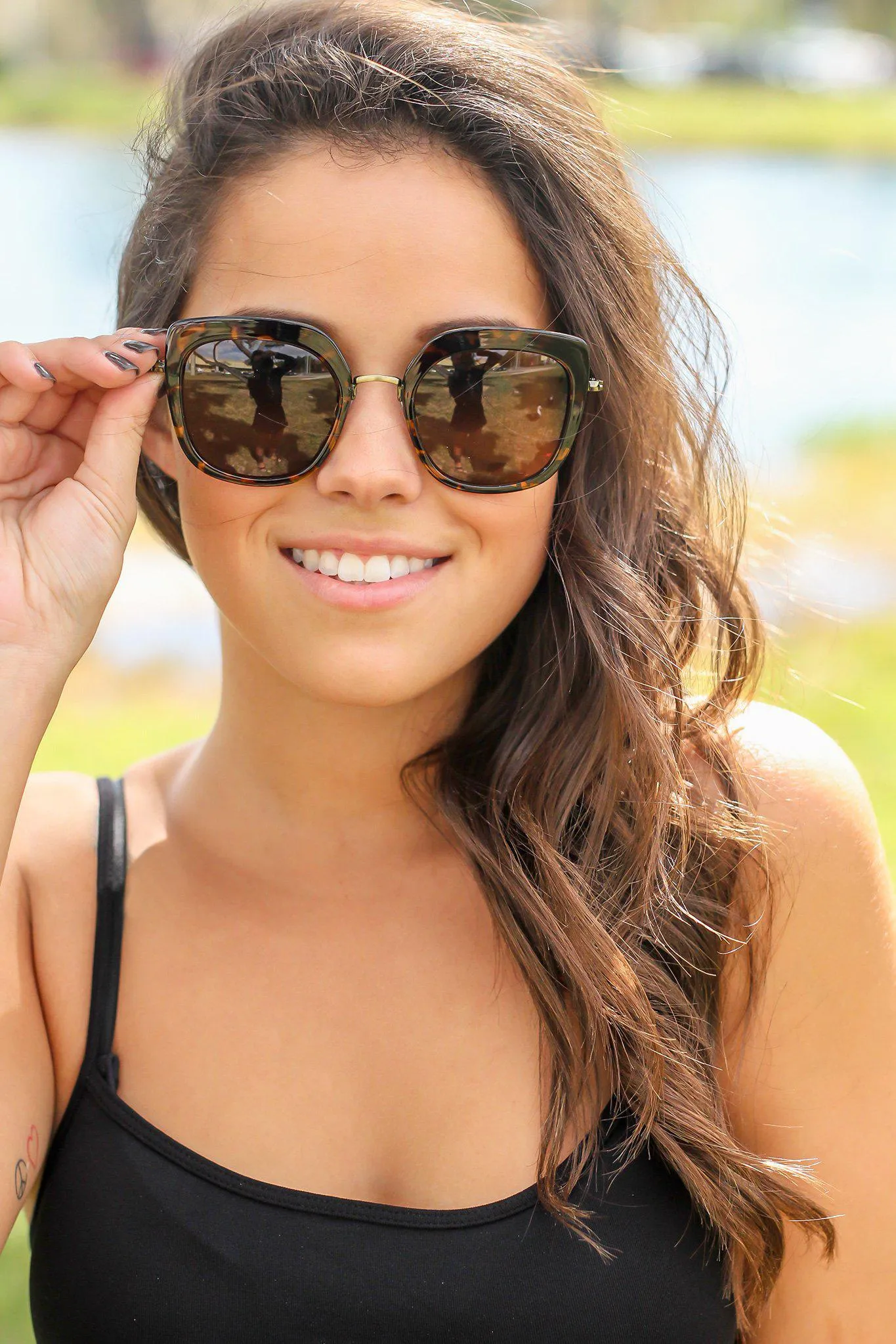 Tortoise Retro Frame Sunglasses