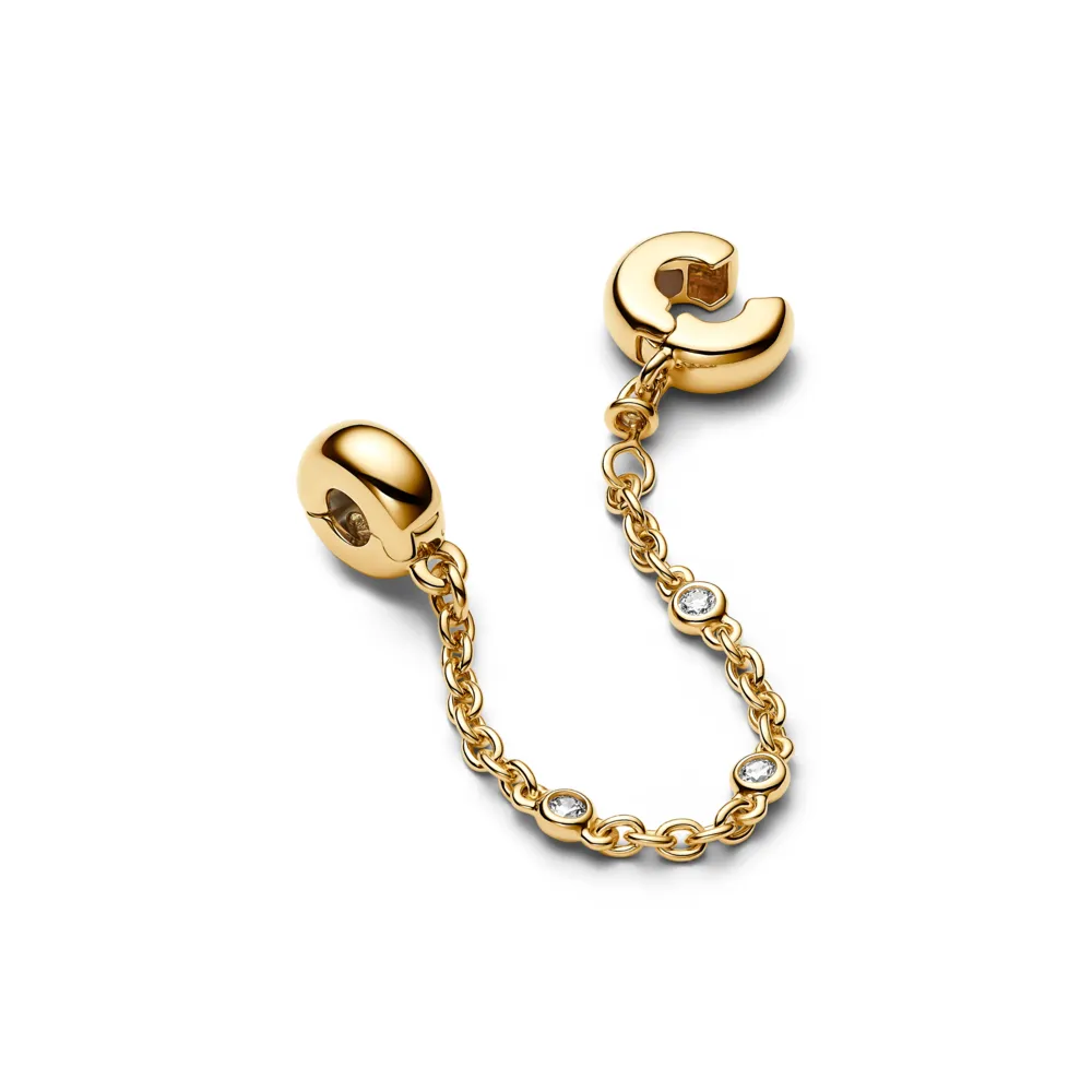 Triple Clear Stone Safety Chain