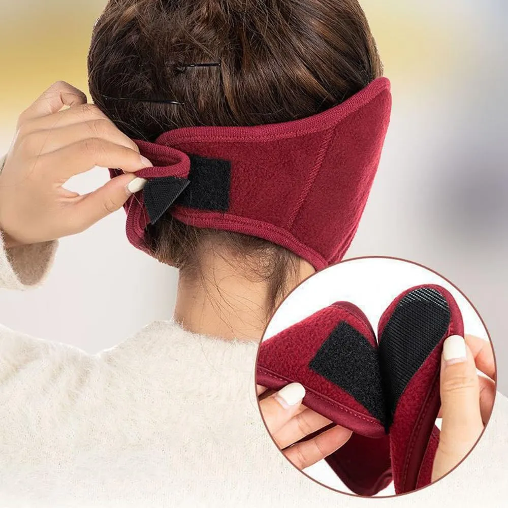 Unisex Winter Warm Mask with Ear Cover - 360 Degree Wrap Dustproof Breathable Half Face Mouth Cover Face Earflaps