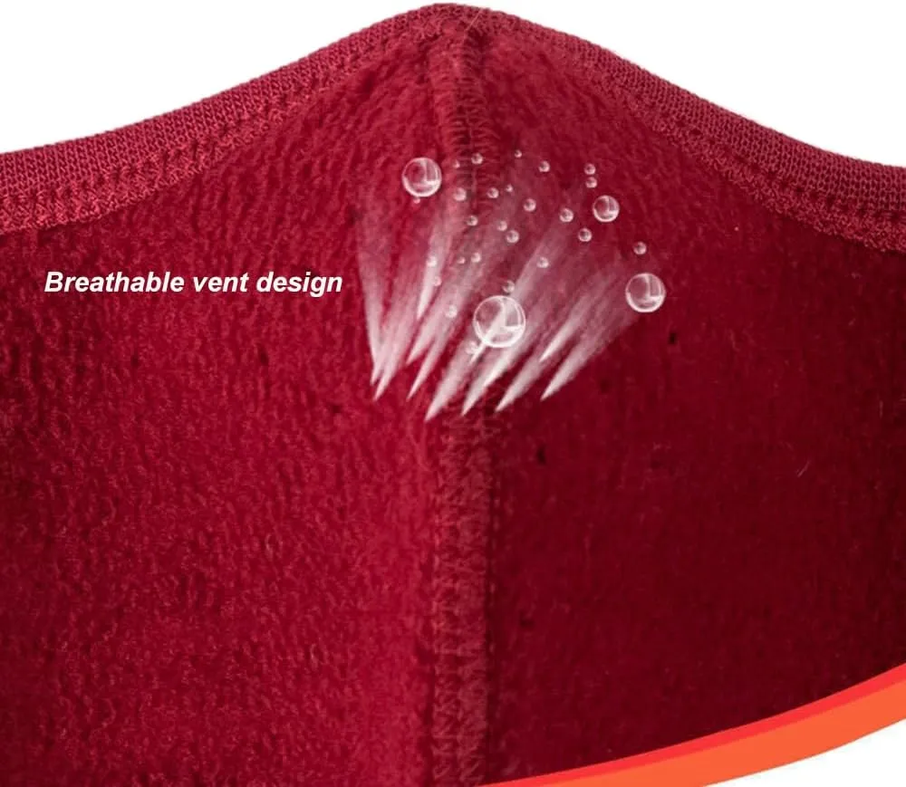 Unisex Winter Warm Mask with Ear Cover - 360 Degree Wrap Dustproof Breathable Half Face Mouth Cover Face Earflaps