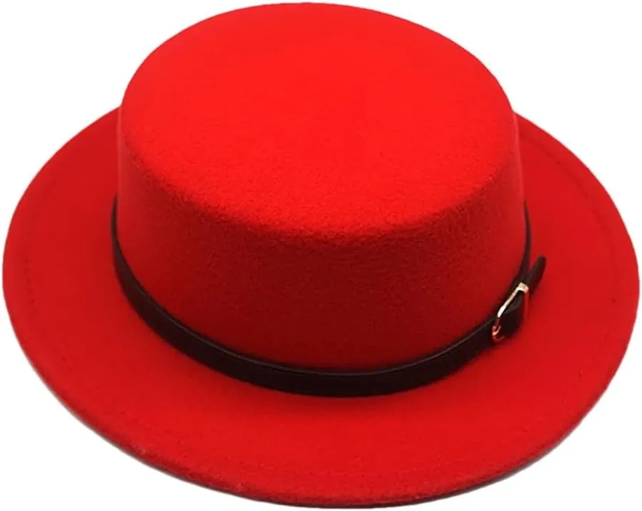 Women Men Autumn Winter Fedora Hats Multicolor Panama Flat Top Jazz Hat