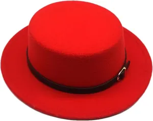 Women Men Autumn Winter Fedora Hats Multicolor Panama Flat Top Jazz Hat