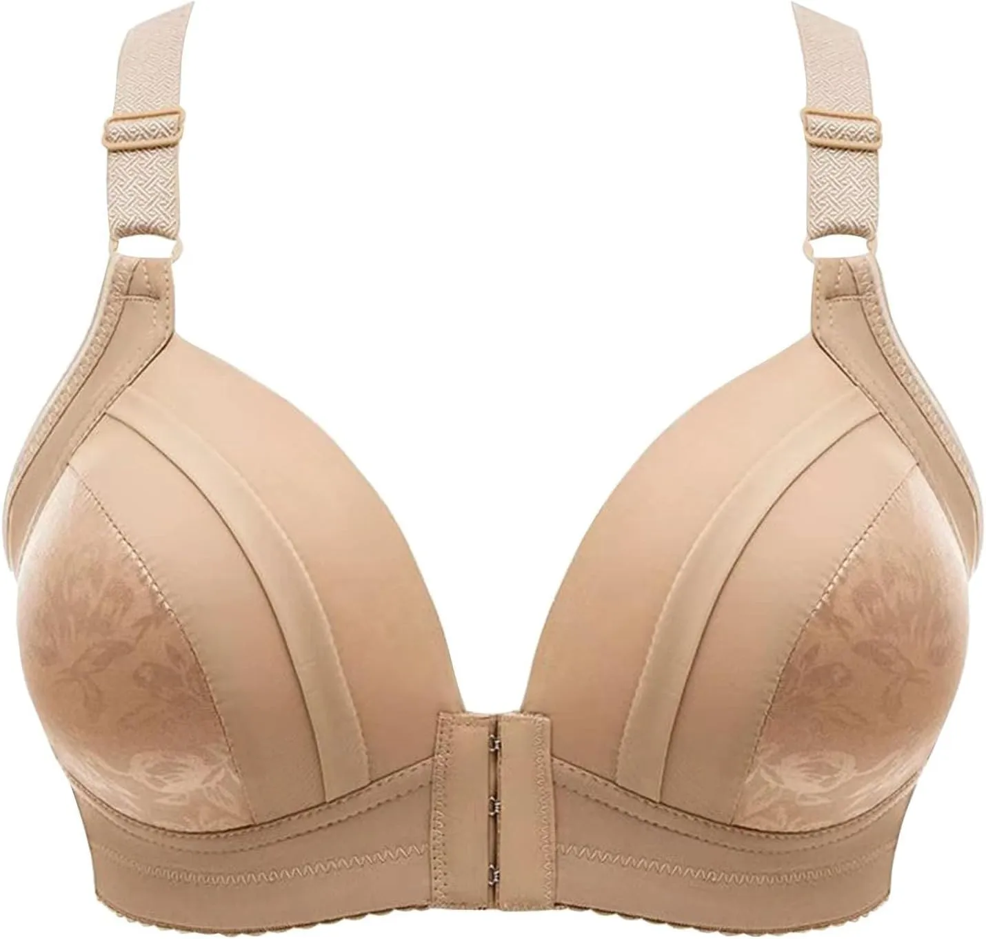 Womens Breathable New Air Bra,Plus Size High Support Ultra-Thin Comfort Padded No Underwire Front Closure Bras