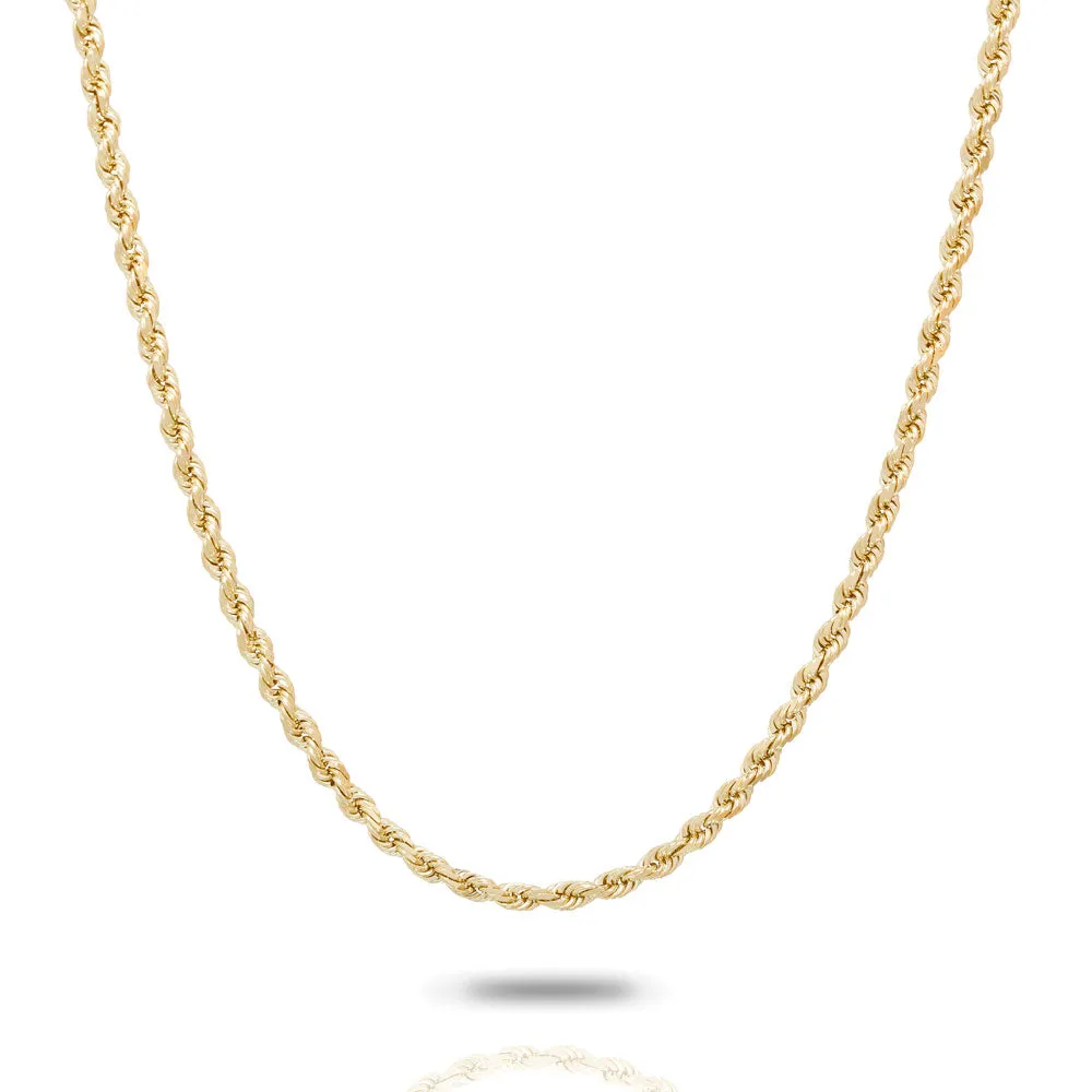 Women's Gold Rope Chain 2.5mm
